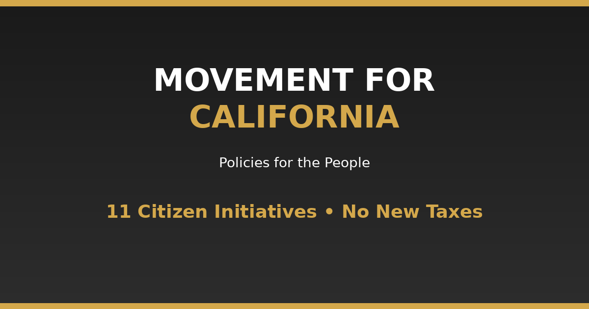 Movement For California - Facebook